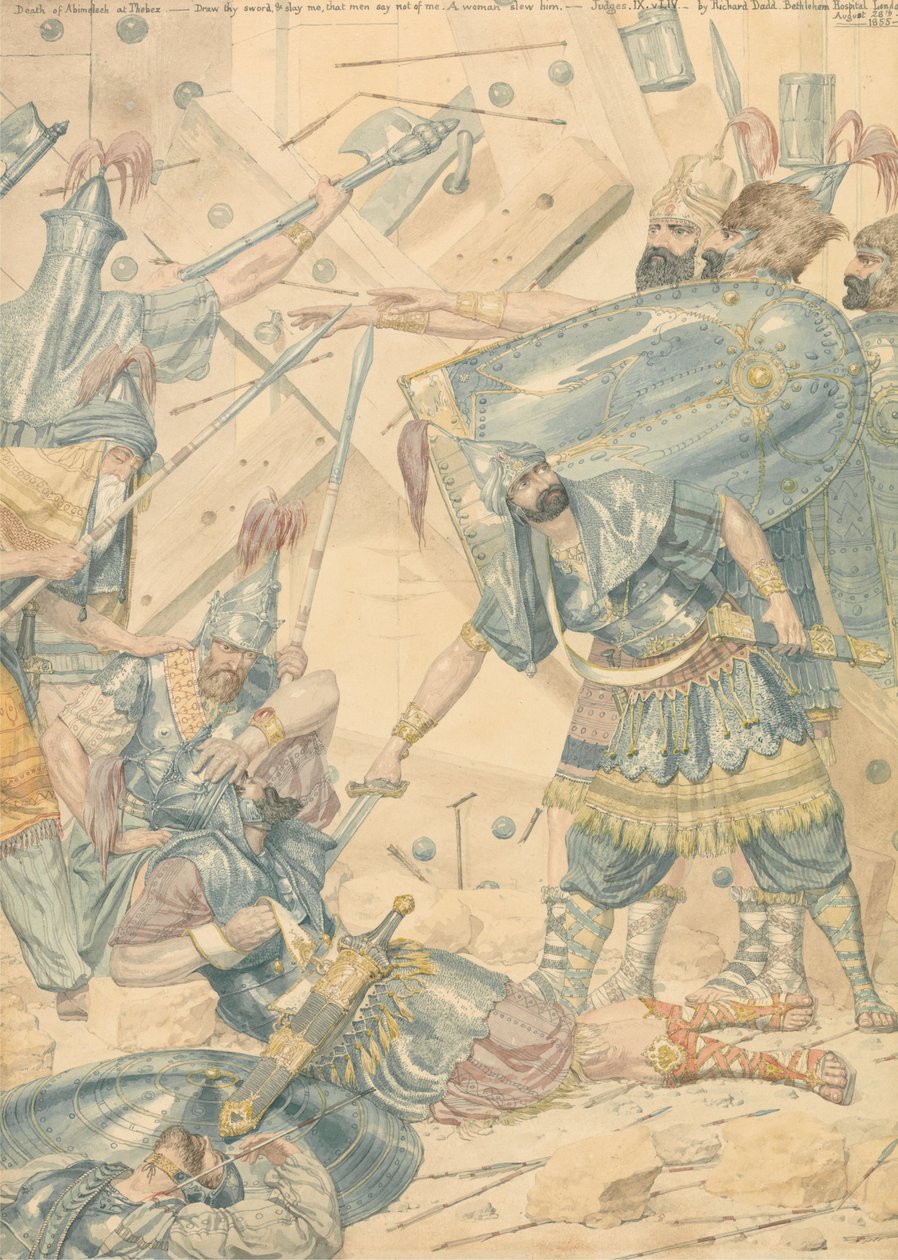 Smrt Abimelecha v Thebez od Richard Dadd