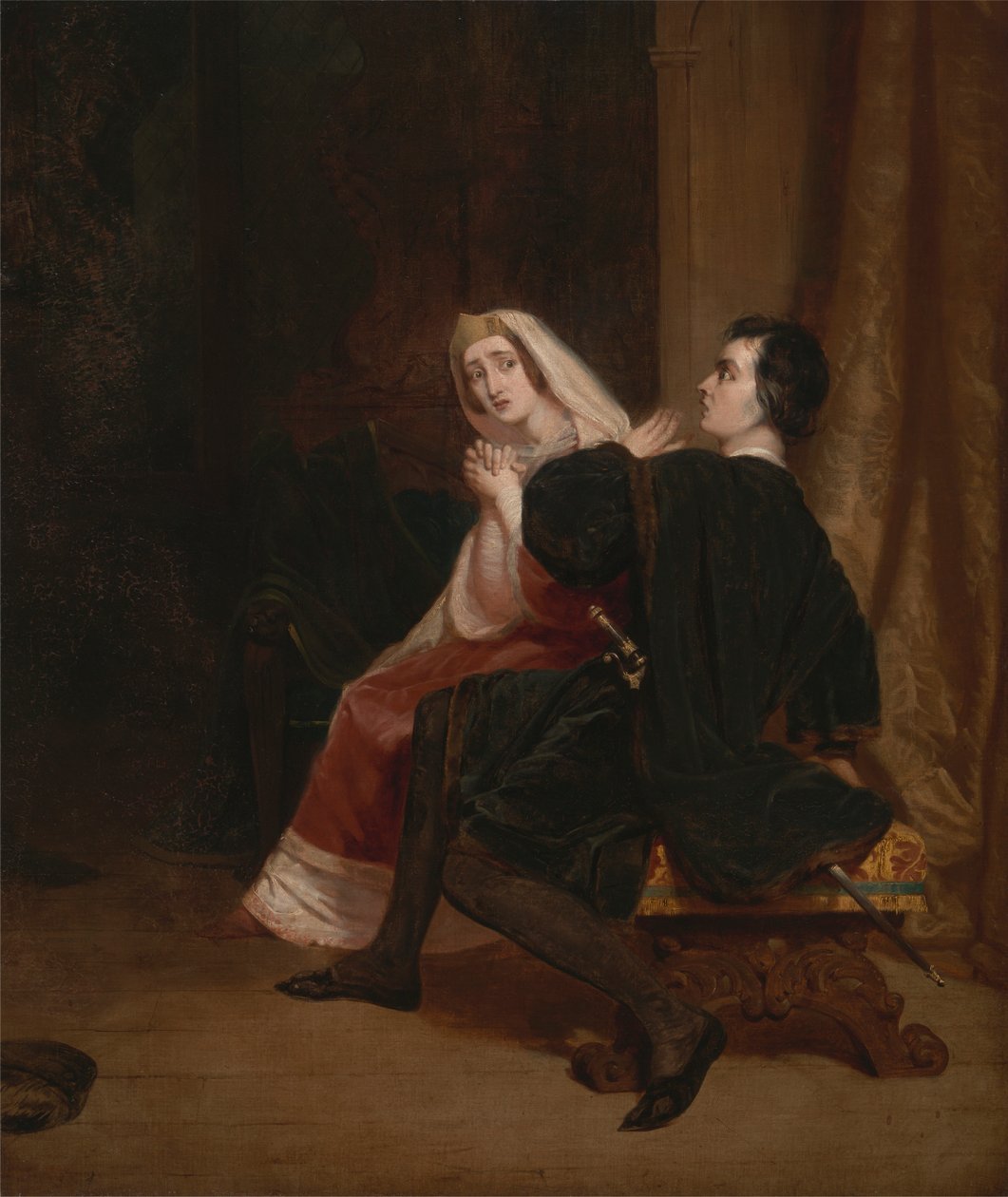 Hamlet a jeho matka; Scéna ze skříně od Richard Dadd