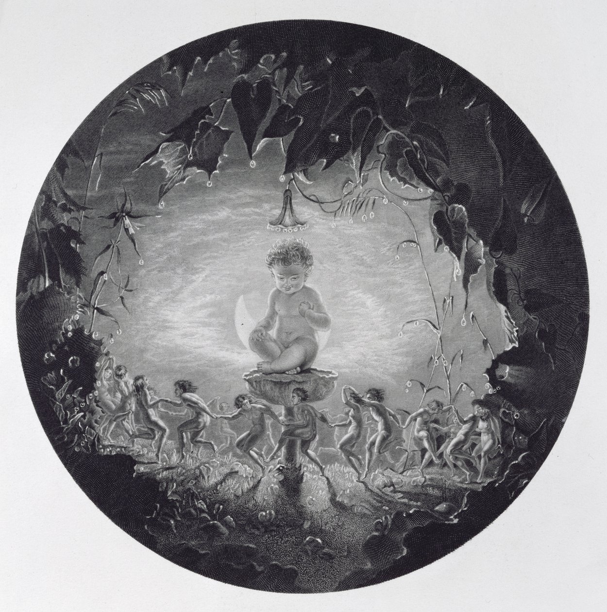 Puck and the Fairies, vyrytý William Home Lizars (1788-1859) od Richard Dadd
