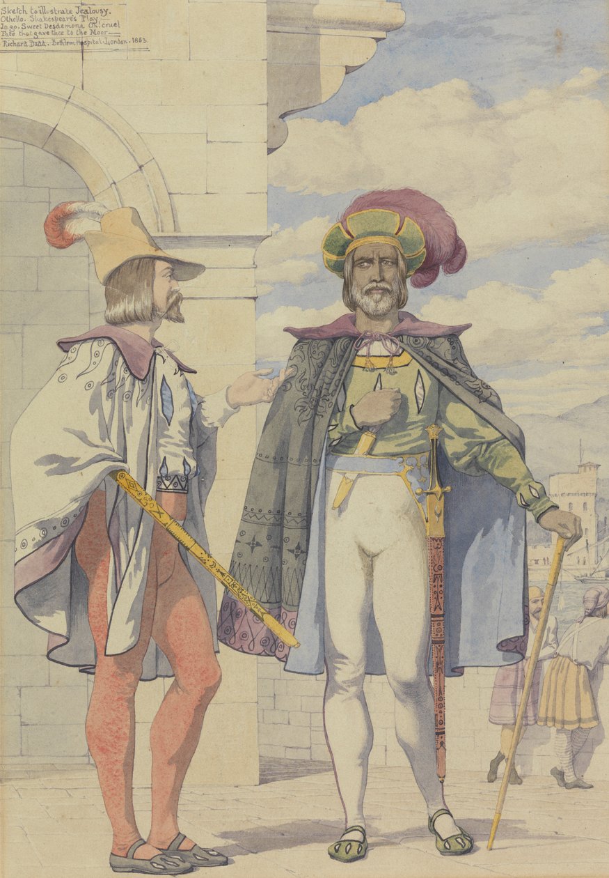 Skica pro vášně: Žárlivost od Richard Dadd