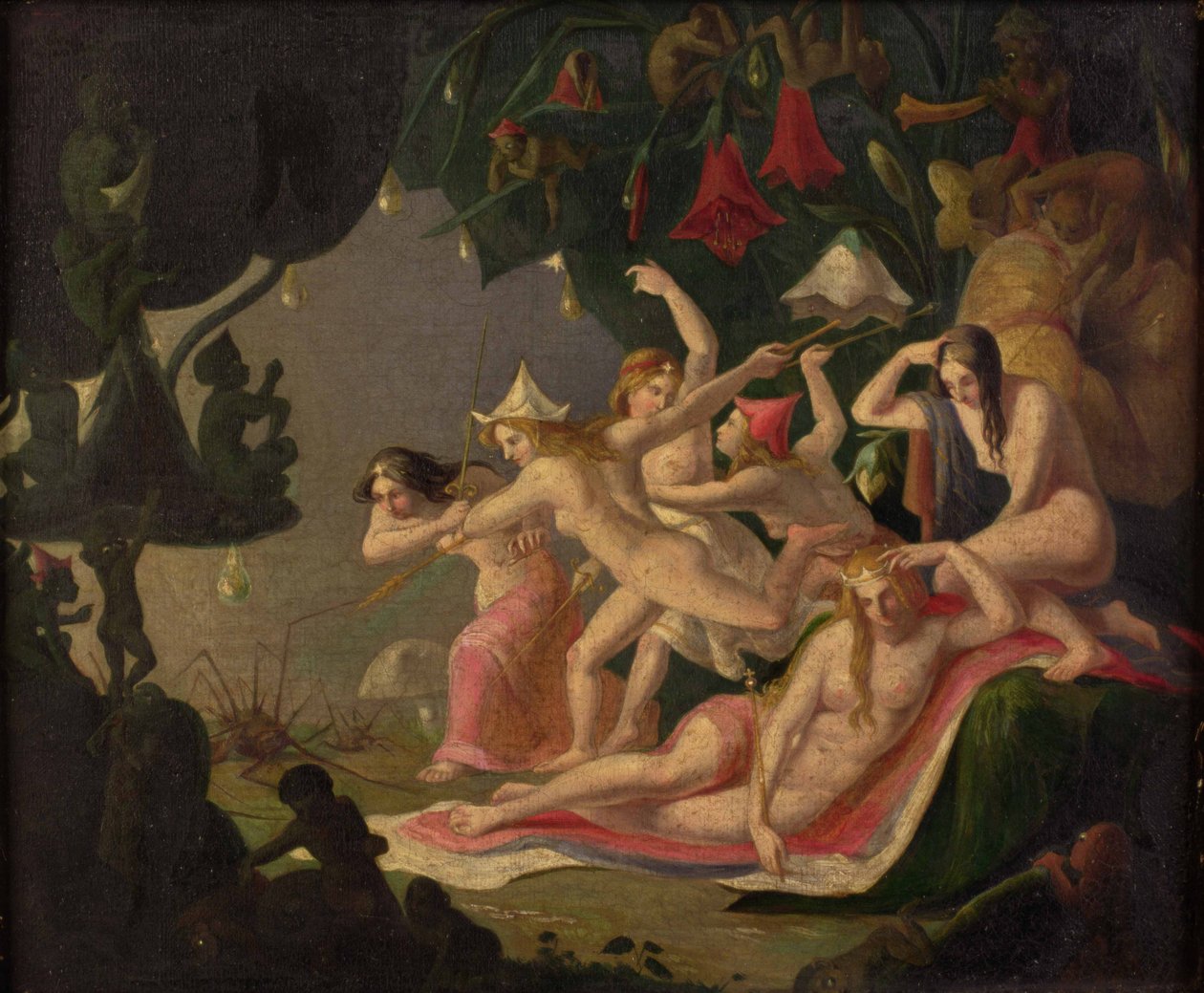 The Attack of the Spider (olej na plátně) od Richard Dadd
