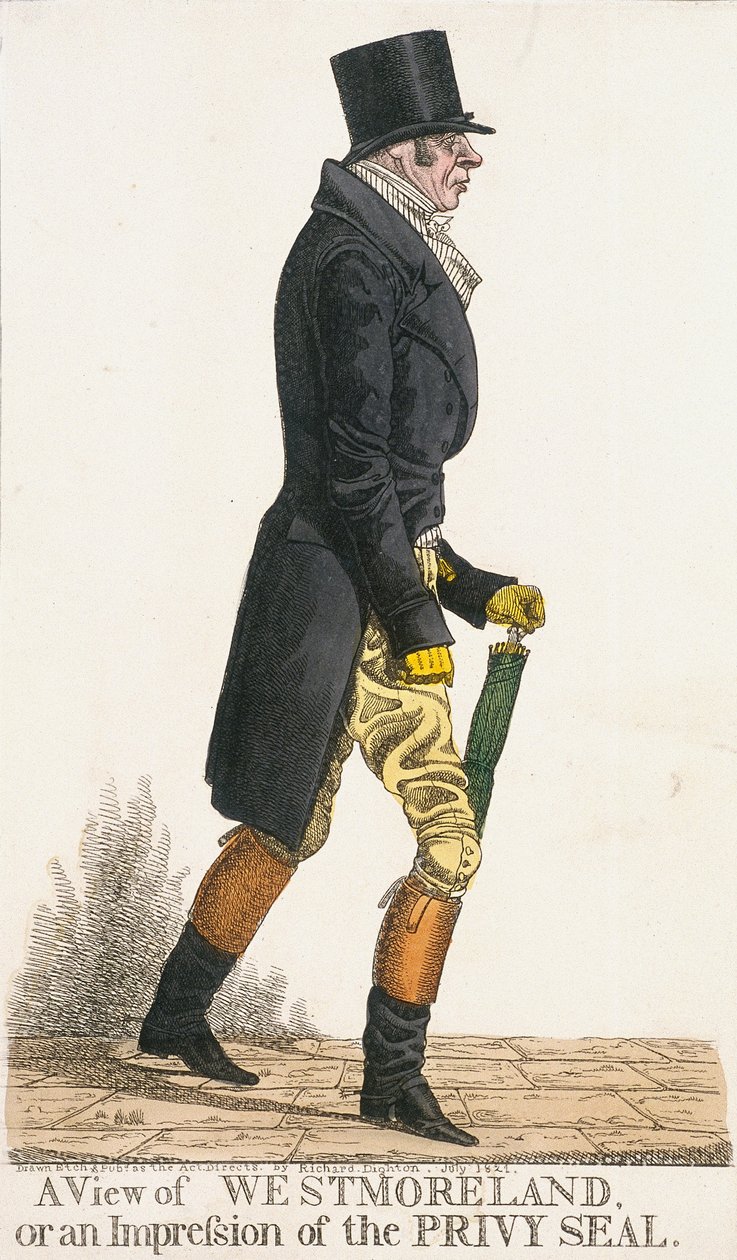 „Pohled na Westmoreland, aneb dojem tajné pečeti“, 1821 od Richard Dighton