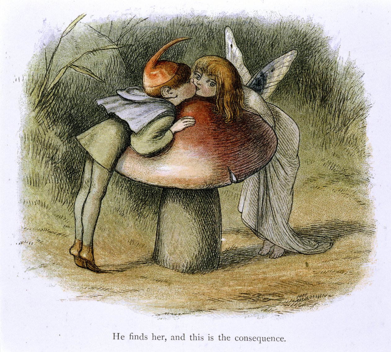Líbání skřítek a víla od Richard Doyle