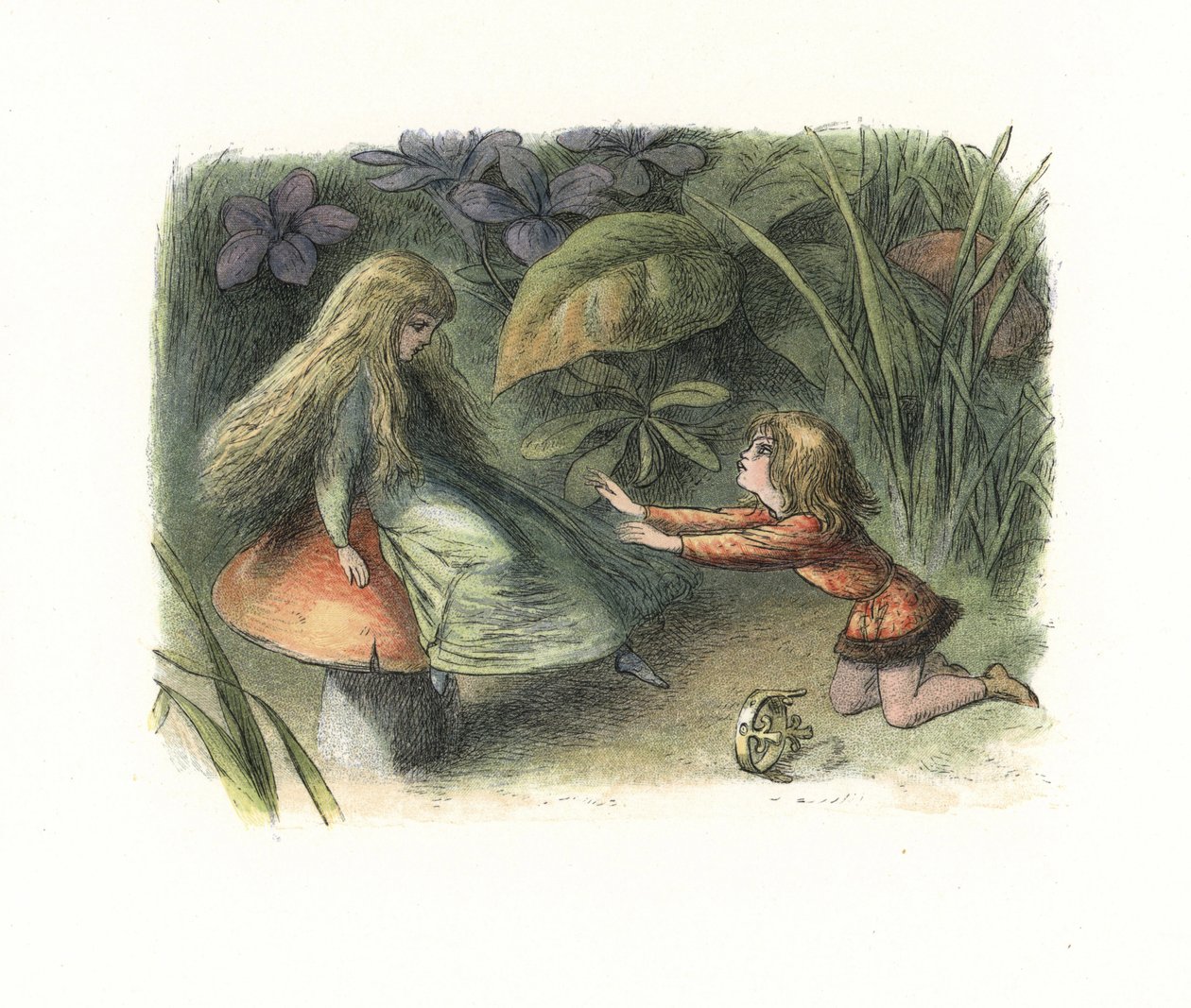 Elf princ odmítnut vílou na muchomůrce (litografie) od Richard Doyle