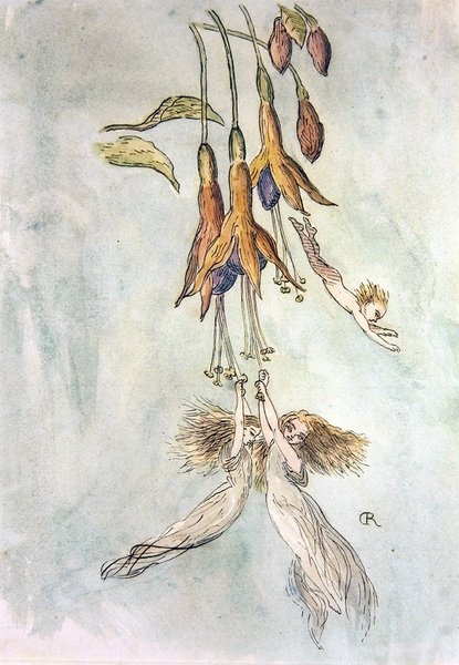 Hodování mezi fusakiemi (akvarel na papíře) od Richard Doyle