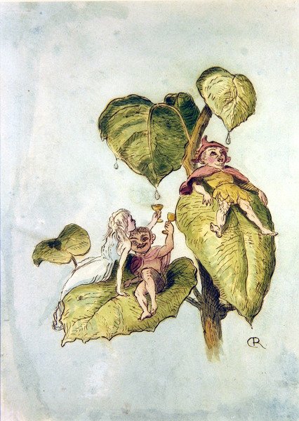 Hodování a zábava mezi fusaky II (pero a akvarel na papíře) od Richard Doyle