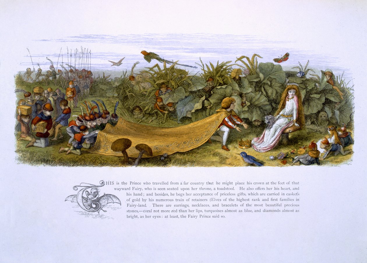 Ilustrace z „In Fairyland: A Series of Pictures from the Elf-World“ od Williama Allinghama a Andrewa Langa od Richard Doyle