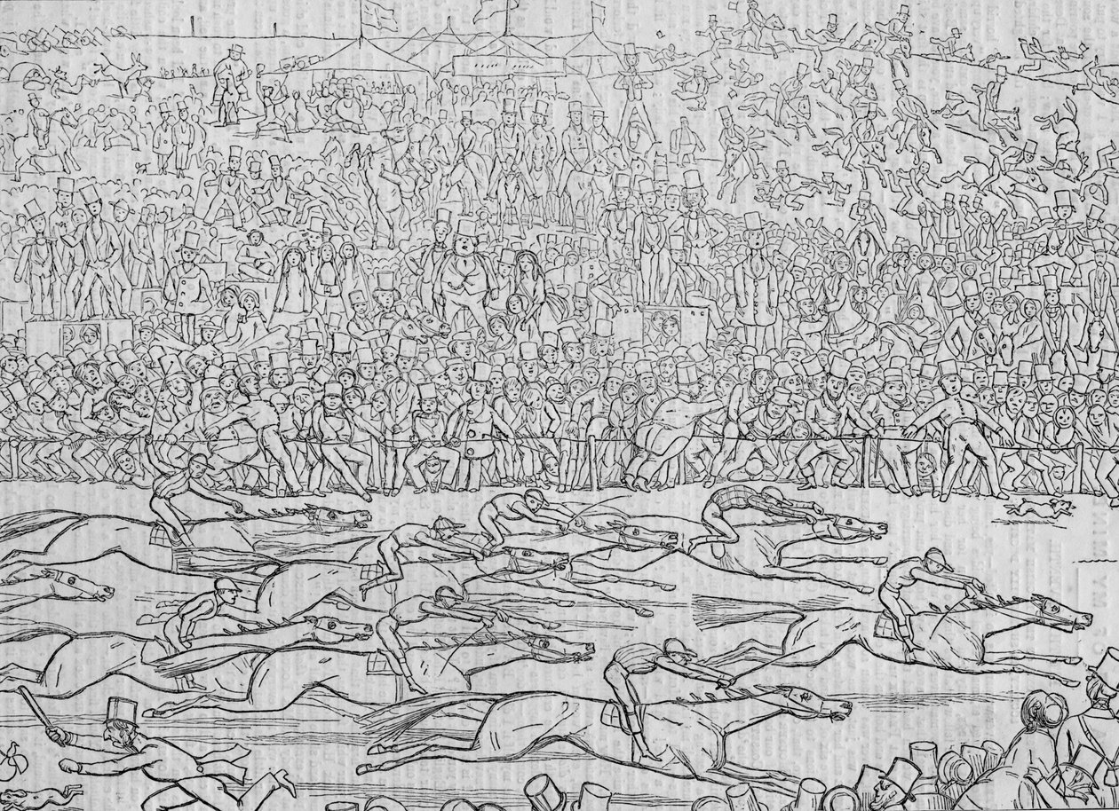 Manners and Customs of ye Englyshe Nová řada č. 8: Ye Derbye Daye 1849 od Richard Doyle