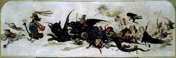Jízda vzduchem (akvarel na papíře) od Richard Doyle