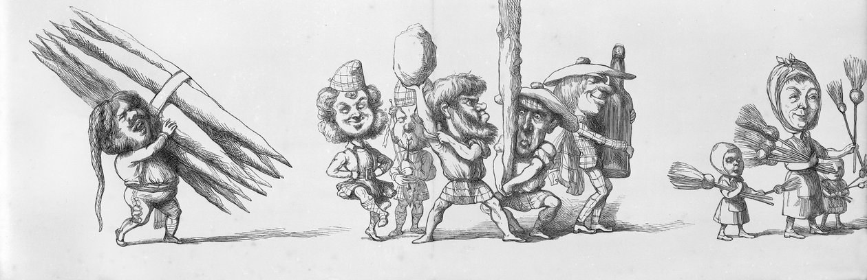 Skotští a španělští návštěvníci Velké výstavy, 1851 od Richard Doyle