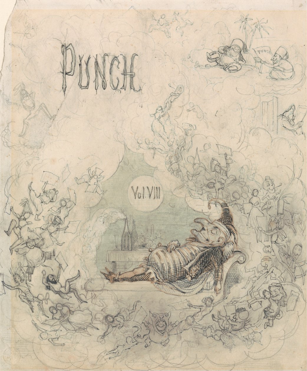 Titulní stránka pro Punch, sv. Viii od Richard Doyle