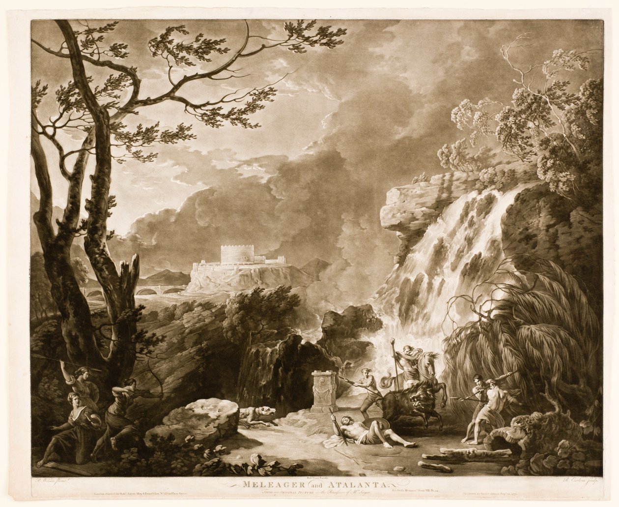 Meleager a Atalanta, c1770-1 od Richard Earlom