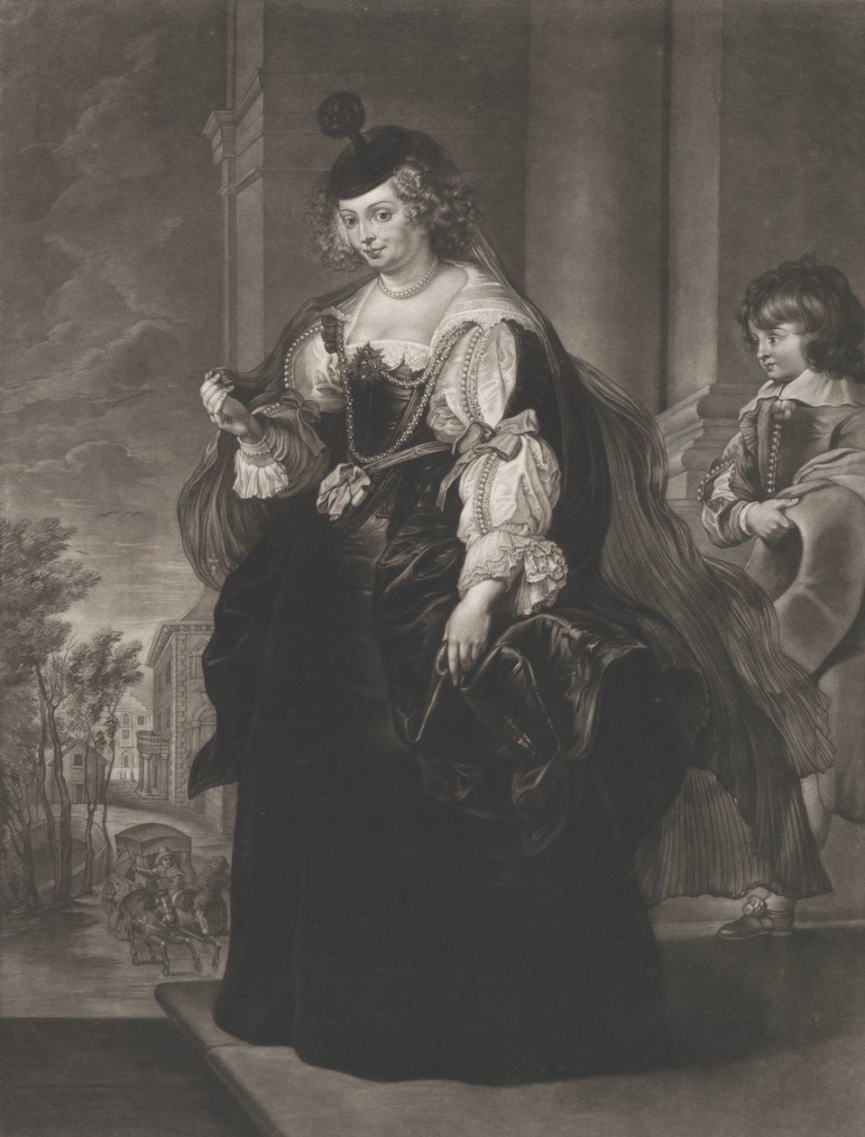 Portrét Heleny Fourmentové s mladou stránkou za zády, 1782 od Richard Earlom