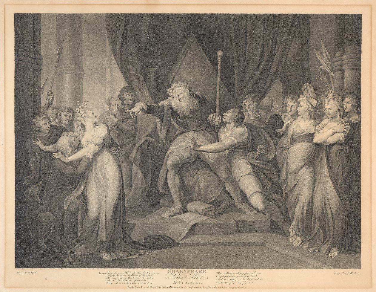 Shakespeare, Král Lear, I. dějství, I. scéna od Richard Earlom