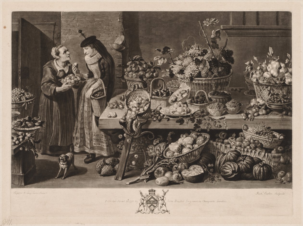 Čtyři trhy: Ovocný trh, 1775. od Richard Earlom