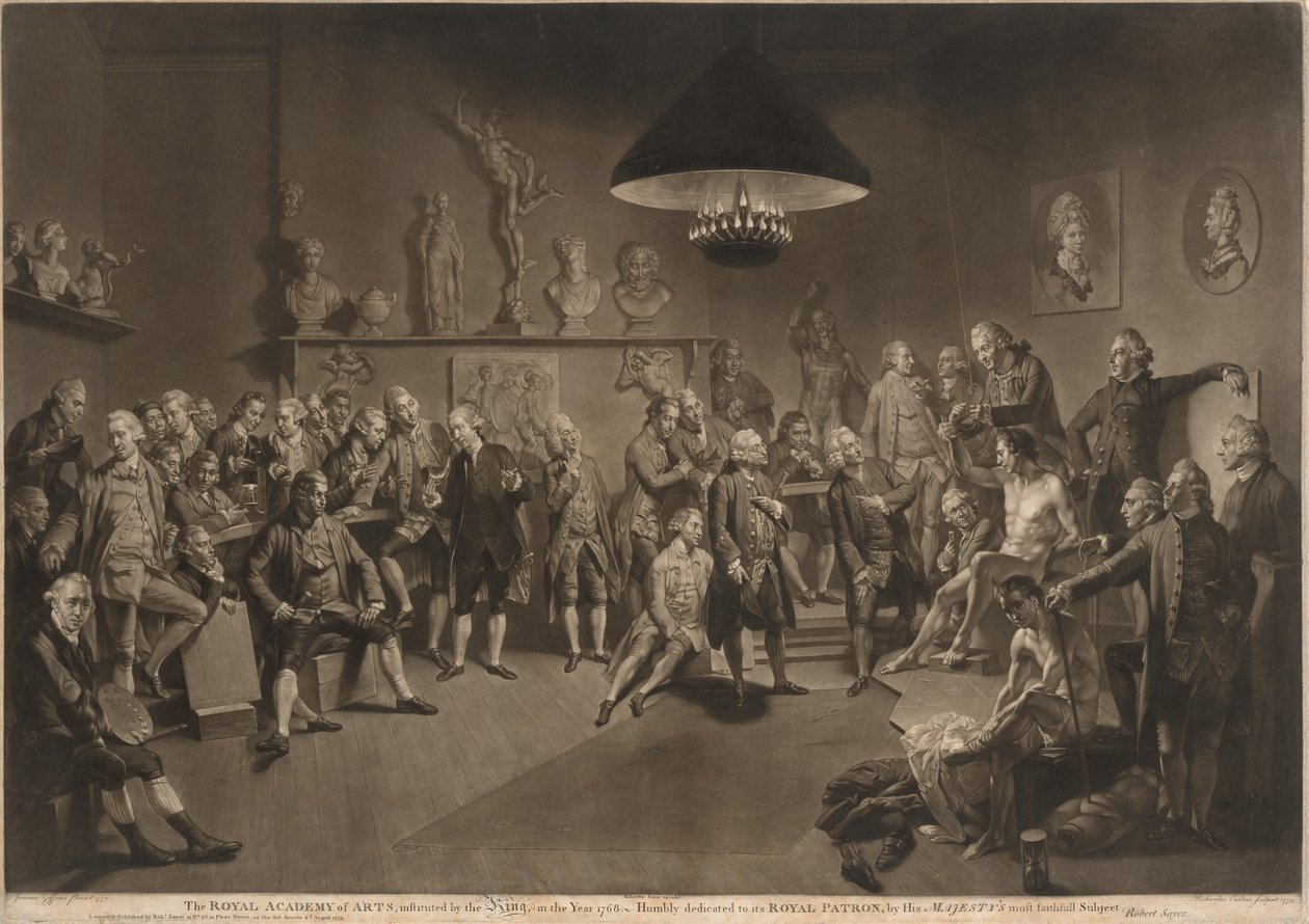Královská akademie umění od Richard Earlom, after Johann Zoffany