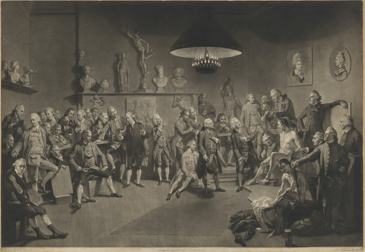 Královská akademie umění od Richard Earlom after Johann Zoffany