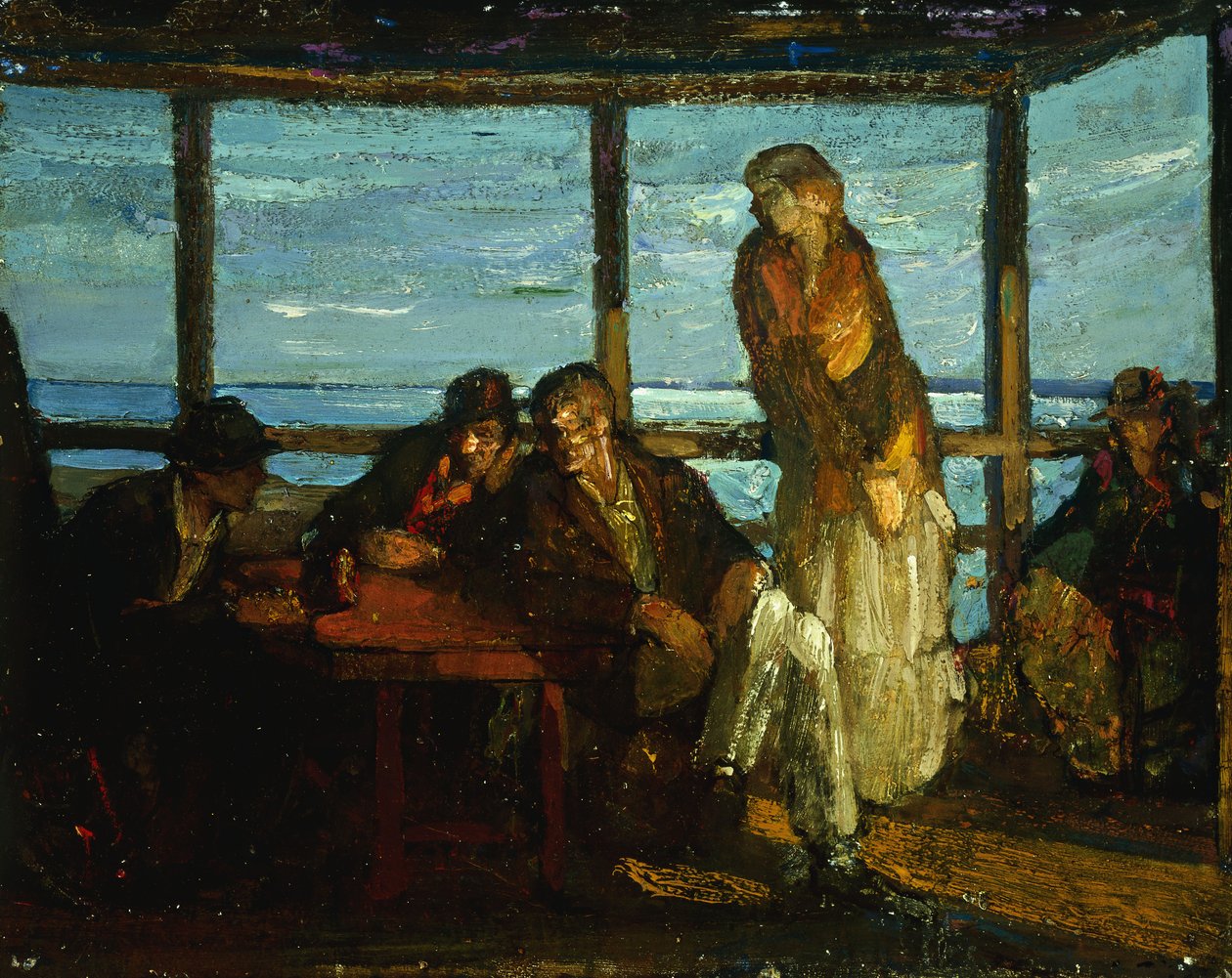 A Porch, Provincetown, cca 1930-35 (olej na masonitu) od Richard Emil Miller
