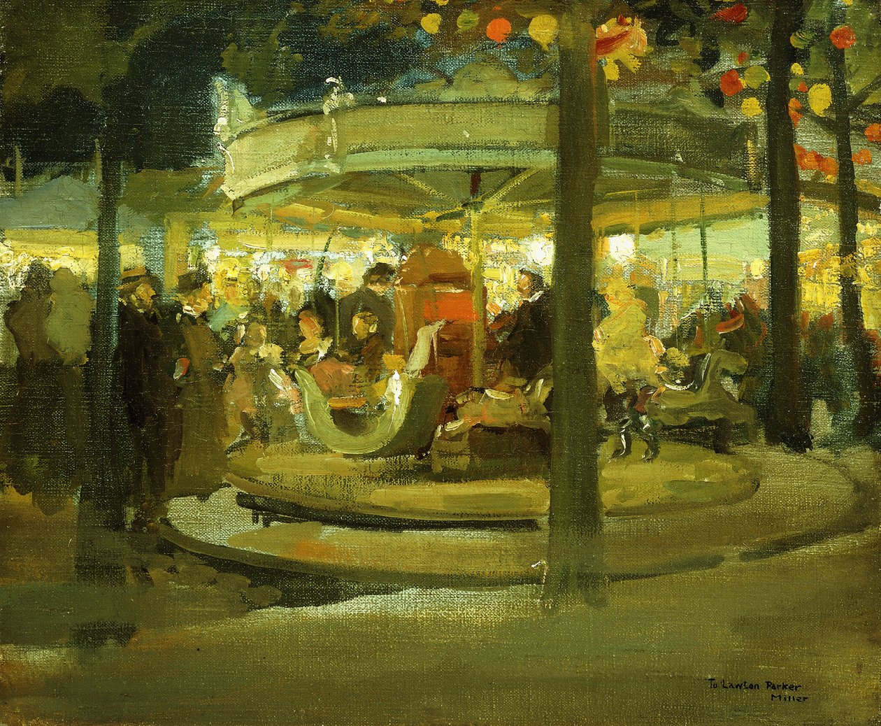 Kolotoč, cca 1900-1901 (olej na plátně) od Richard Emil Miller