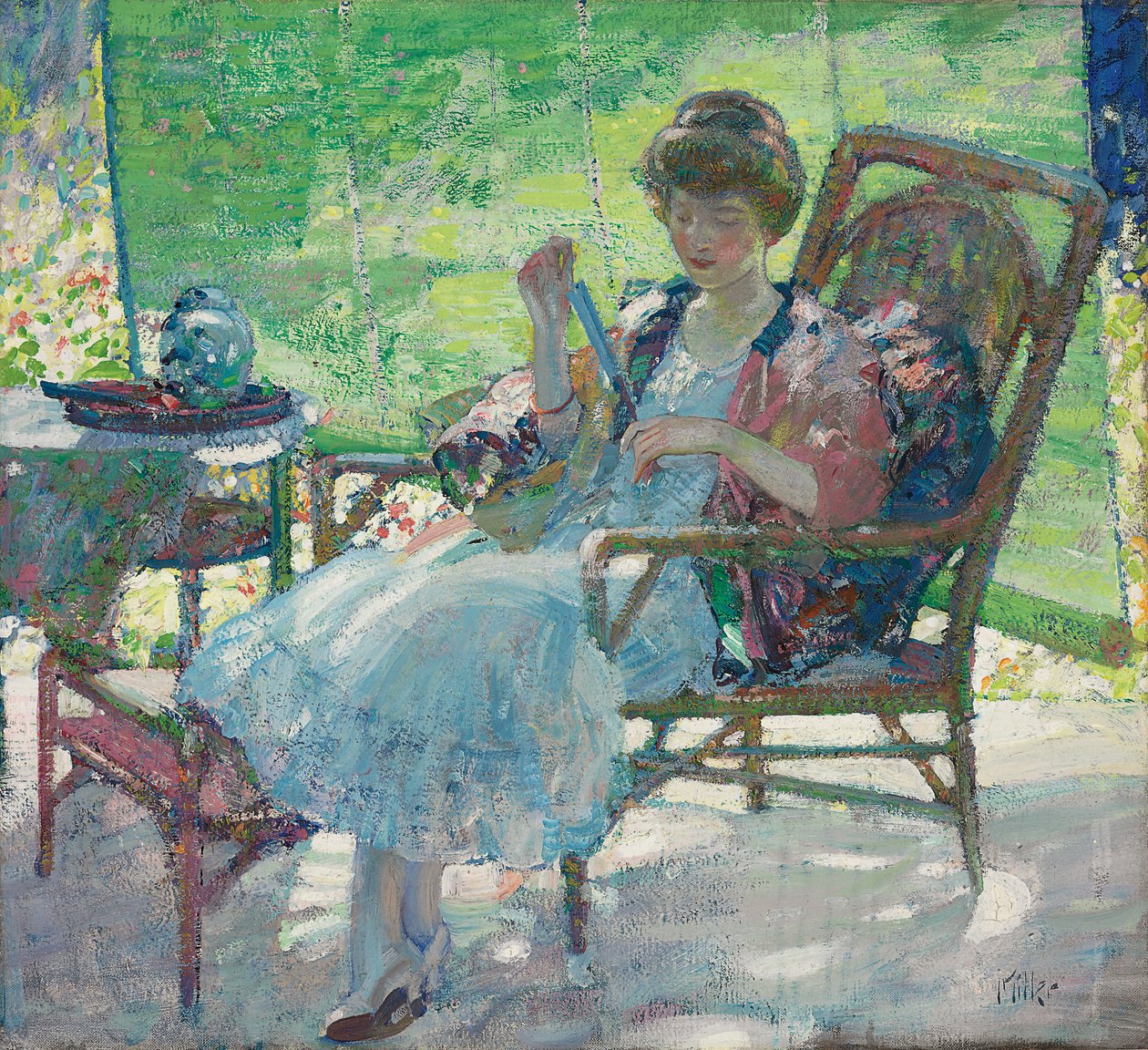 Day Dreams, cca 1916 (olej na plátně) od Richard Emil Miller