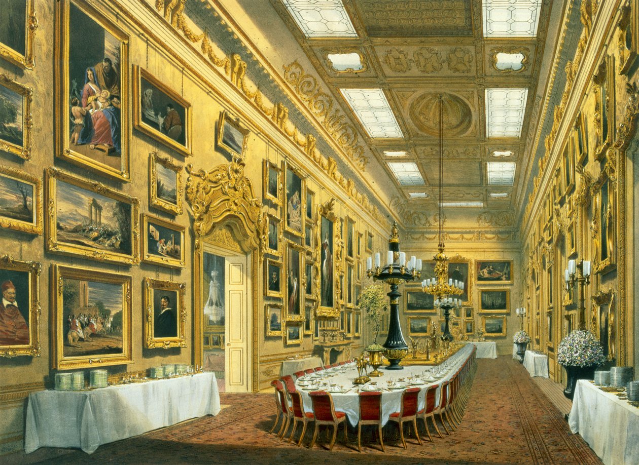 Galerie Waterloo, Apsley House, reprodukovaná v „Apsley House and Walmer Castle“ od Richarda Forda, 1853 od Richard Ford