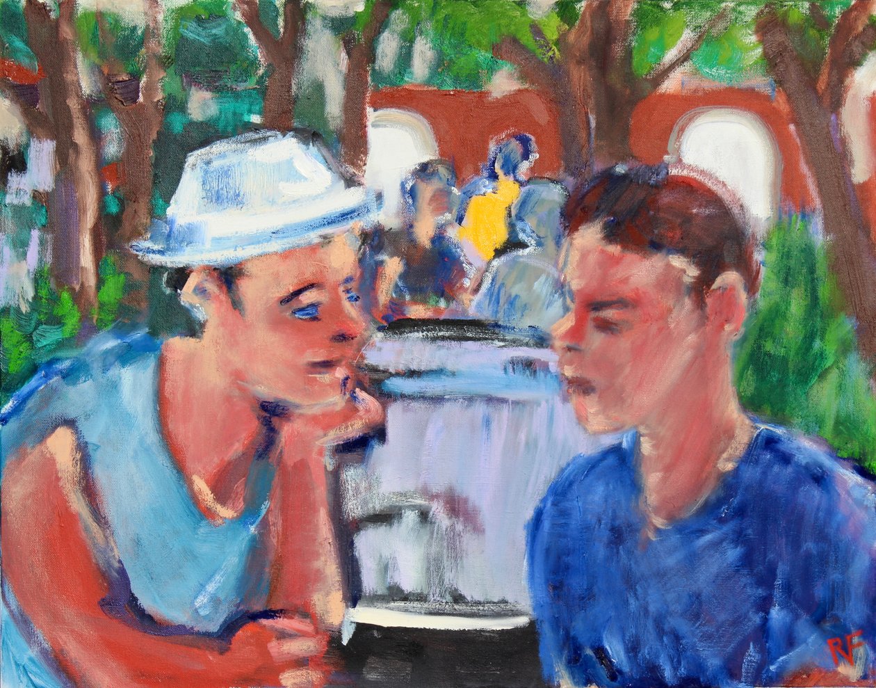 Rozhovor v parku, 2019 od Richard Fox