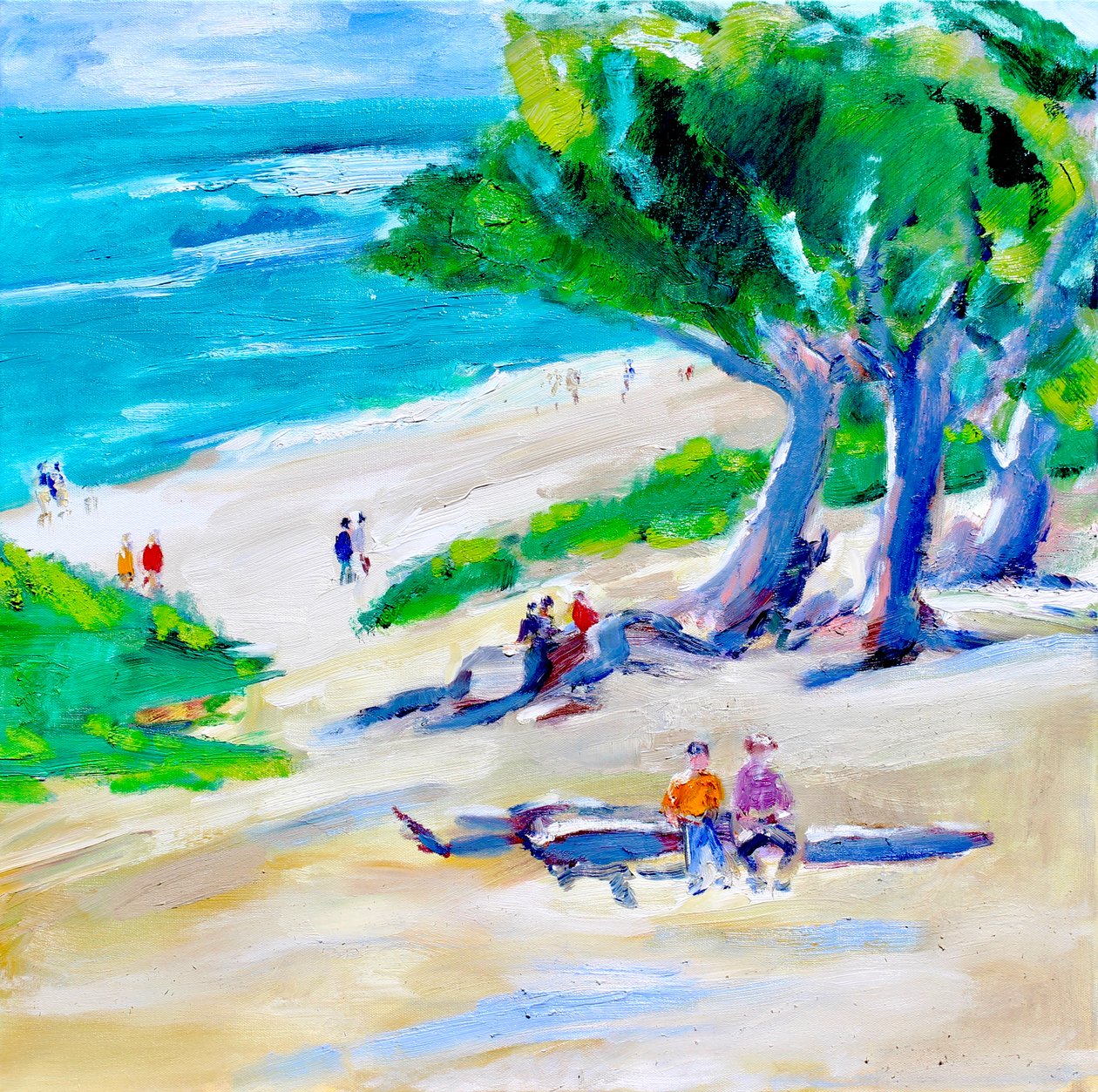Cypřiš a pláž, Carmel, 2019 od Richard Fox