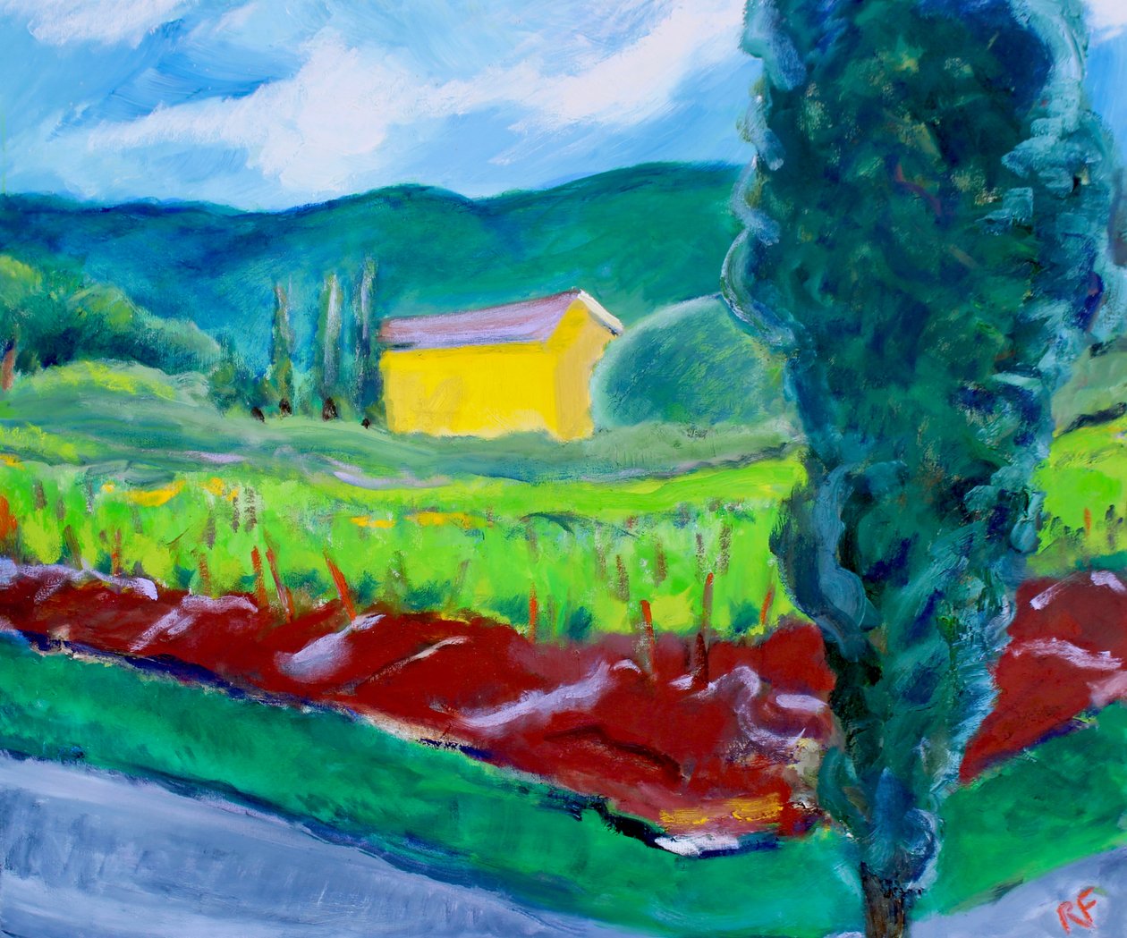 Žlutý dům, Sonoma, 2017 od Richard Fox