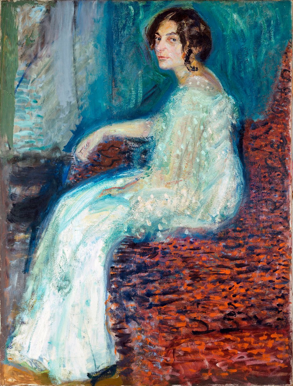 Portrét Henryky Cohnové - obraz Richarda Gerstla (1883-1908) od Richard Gerstl