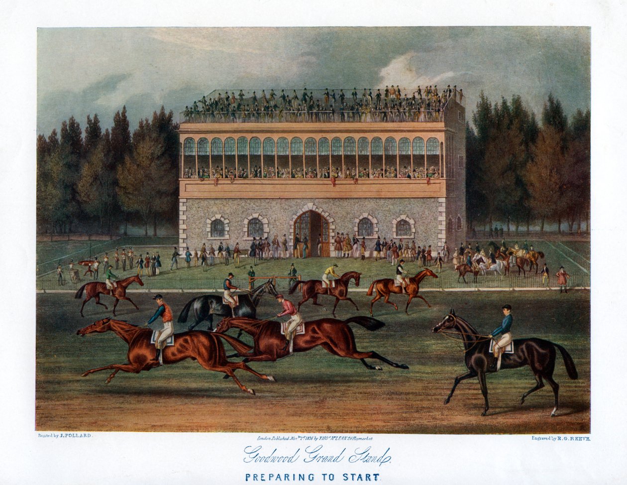 Goodwood Grand Stand, Příprava na start, 1836. od Richard Gibson Reeve