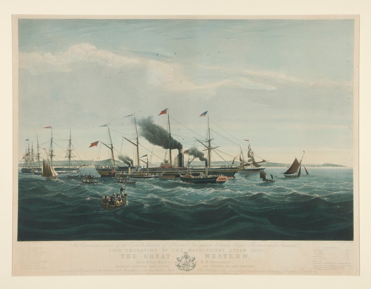 Na památku zřízení parní navigace mezi Velkou Británií a Amerikou od Richard Gilson Reeve