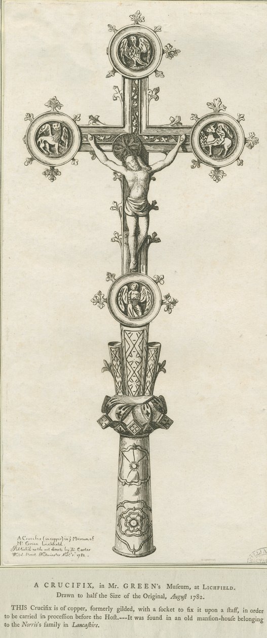 Lichfield - Krucifix: lept, srpen 1782 (tisk) od Richard Greene