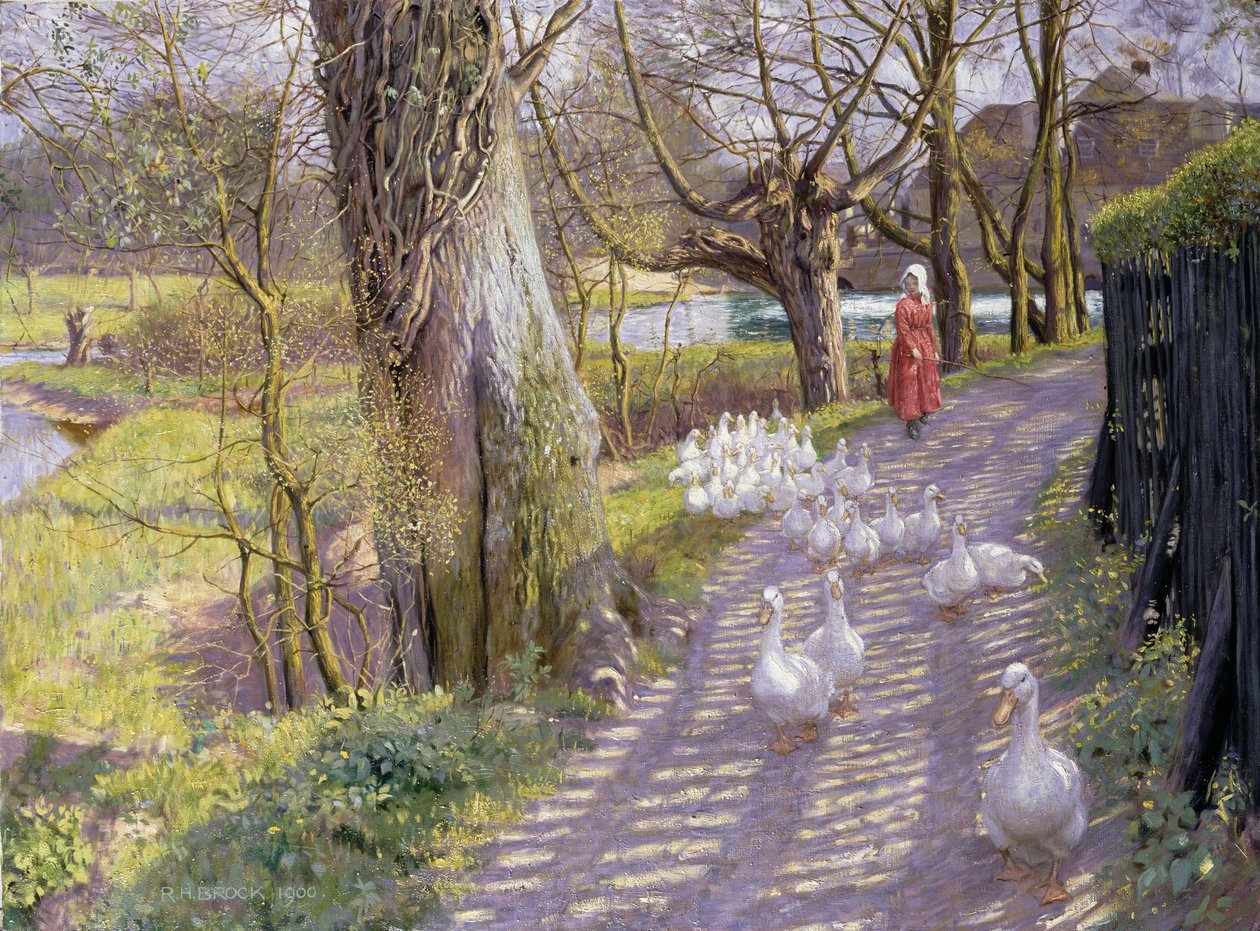 Cesta u mlýnského rybníka, 1900 od Richard Henry Brock