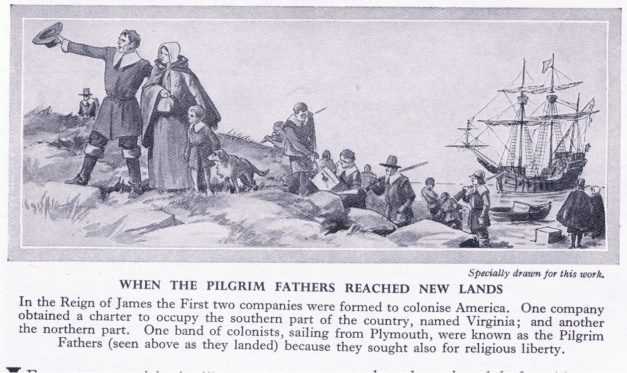 Když otcové Pilgrim dosáhli nových zemí, kolem roku 1950 od Richard Henry Brock