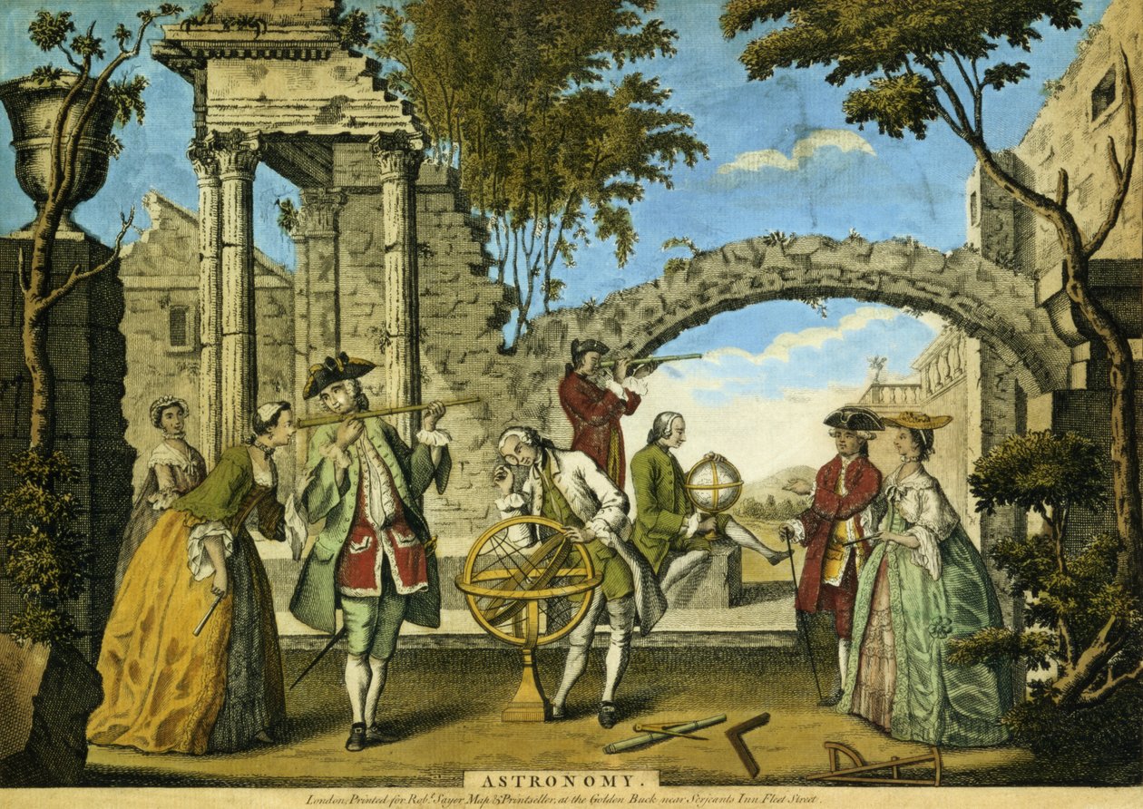 Astronomie, hospoda. od Roberta Sayera (fl. 1750-80) kolem 1750 (akvatinta) od Richard Houston