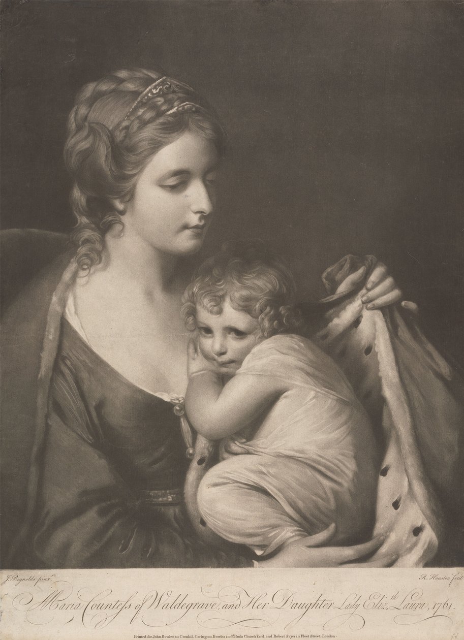 Maria, hraběnka z Waldegrave, a její dcera lady Elizabeth Laura od Richard Houston
