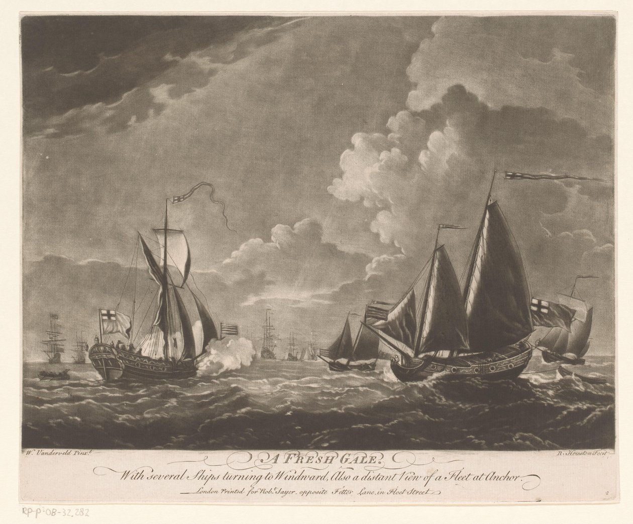 Flotila na rozbouřeném moři A Fresh Gale (název na objektu) od Richard Houston