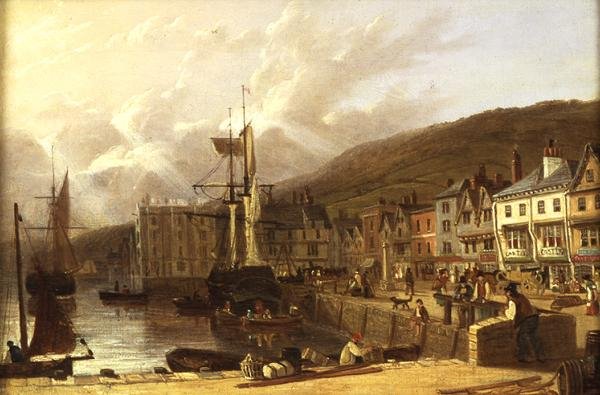 Pohled na Dartmouth, Devon (olej na plátně) od Richard Hume Lancaster