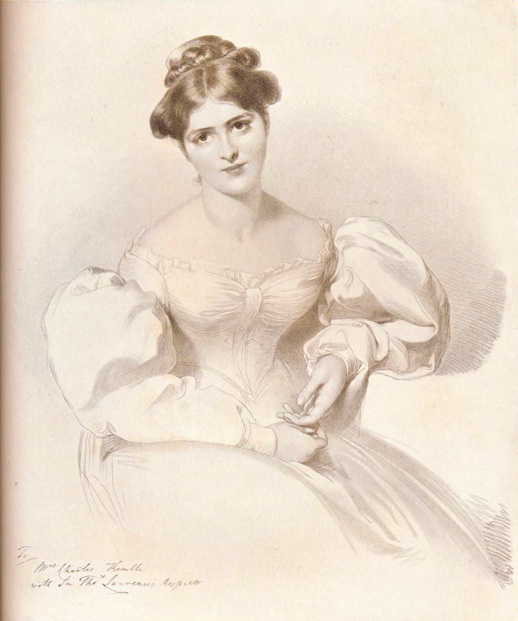 Frances Anne Fanny Kemble, 1809-1893, britská herečka, c1829, 1909 od Richard James Lane
