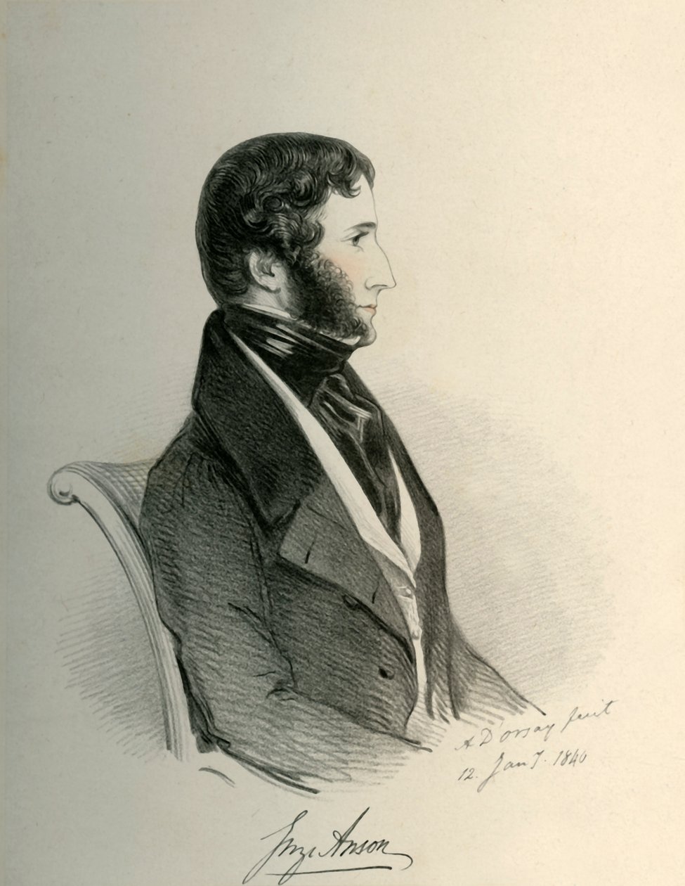George Anson, 1840. od Richard James Lane