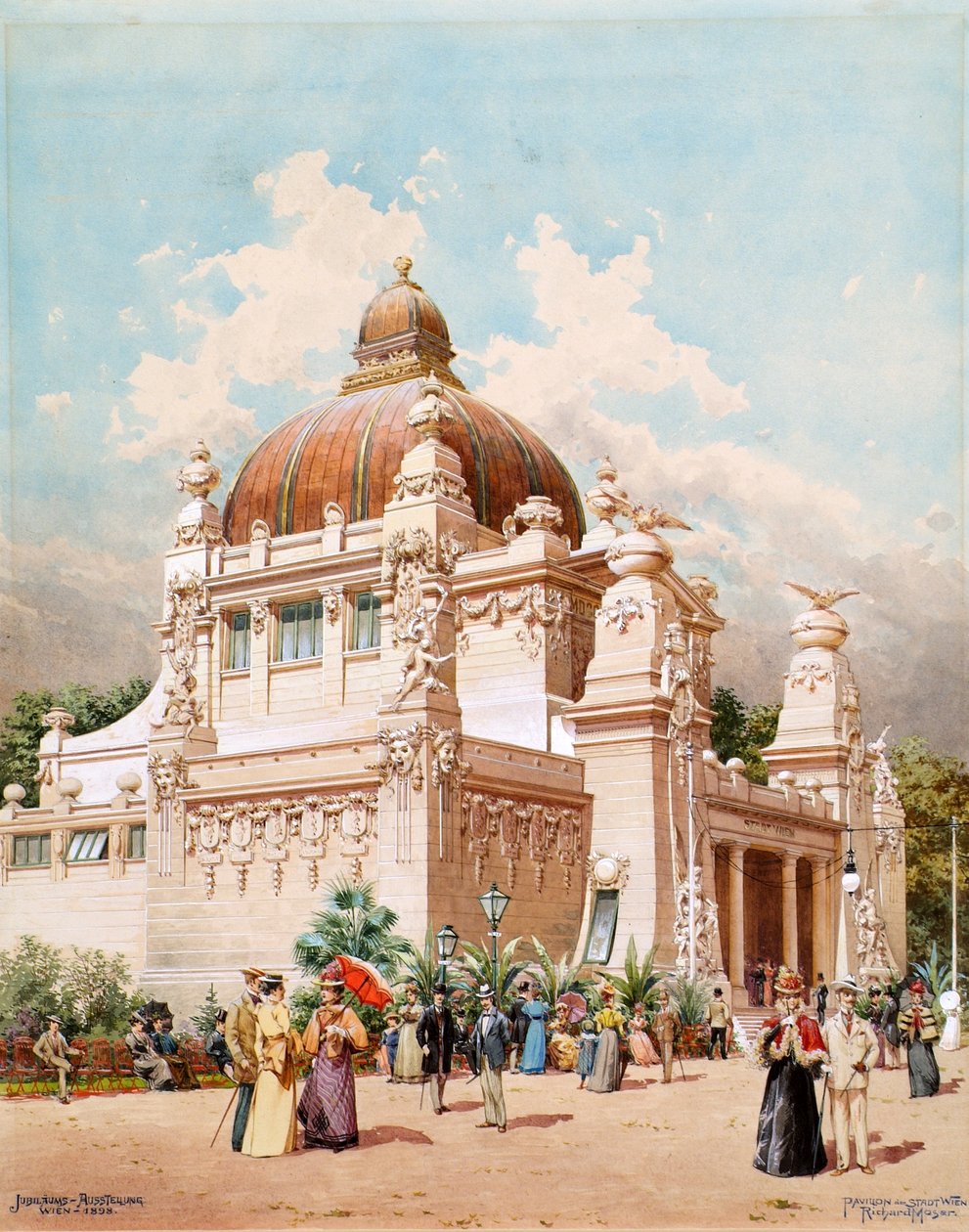 Jubilejní výstava ve Vídni 1898: Pavilon města Vídně od Richard Moser