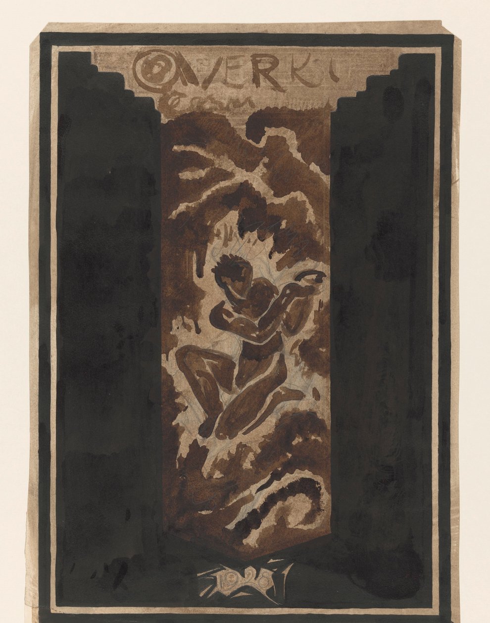 První návrh obálky Over Kunst, II, od R.N. Roland Holst od Richard Nicolaüs Roland Holst