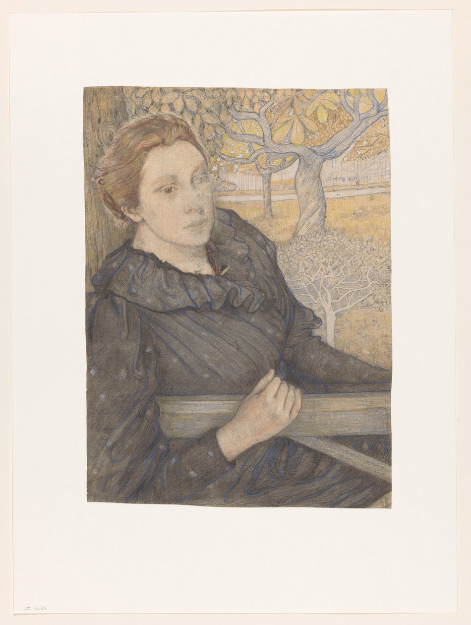 Henriëtte van der Schalk v zahradě v Noordwijku od Richard Nicolaüs Roland Holst