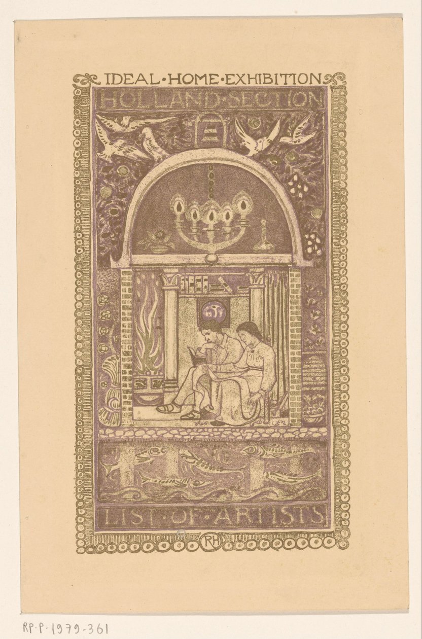 Návrh obálky: Katalog výstavy Ideální domov, 1912 od Richard Nicolaüs Roland Holst