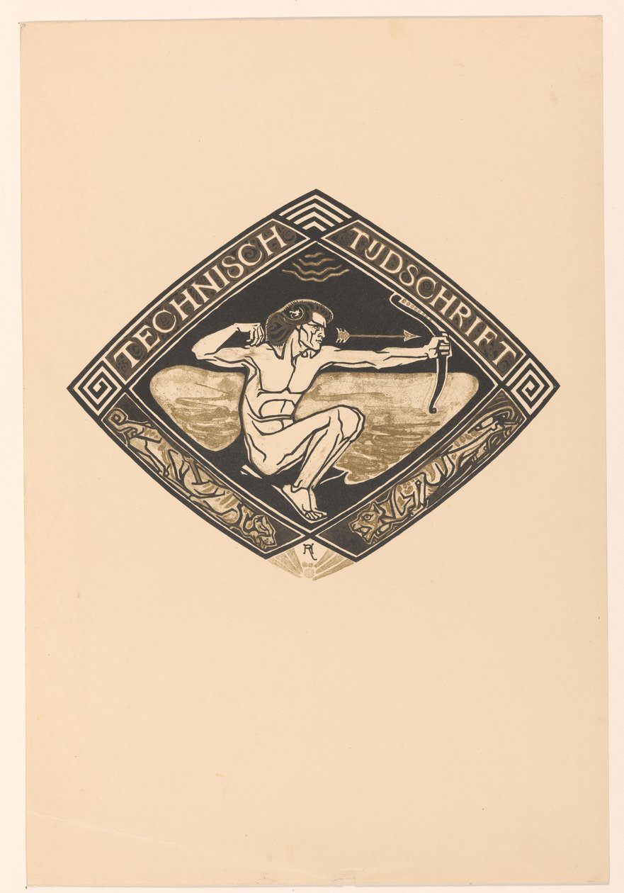 Návrh obálky pro: Technical Magazine, 1914 od Richard Nicolaüs Roland Holst