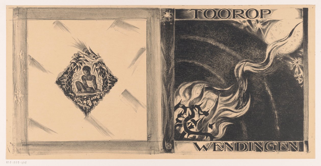 Návrh obálky pro: Weddingen, vydání Toorop, 1928 od Richard Nicolaüs Roland Holst