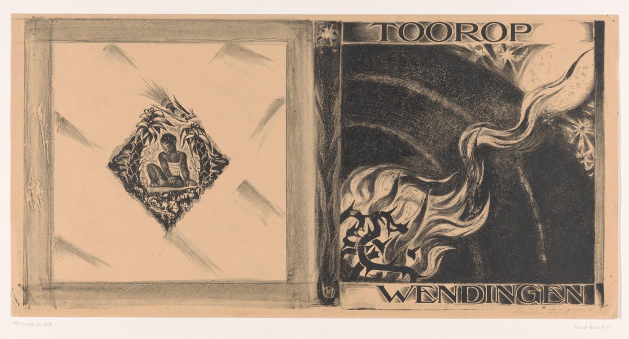 Návrh obálky pro: Weddingen, vydání Toorop, 1928 od Richard Nicolaüs Roland Holst