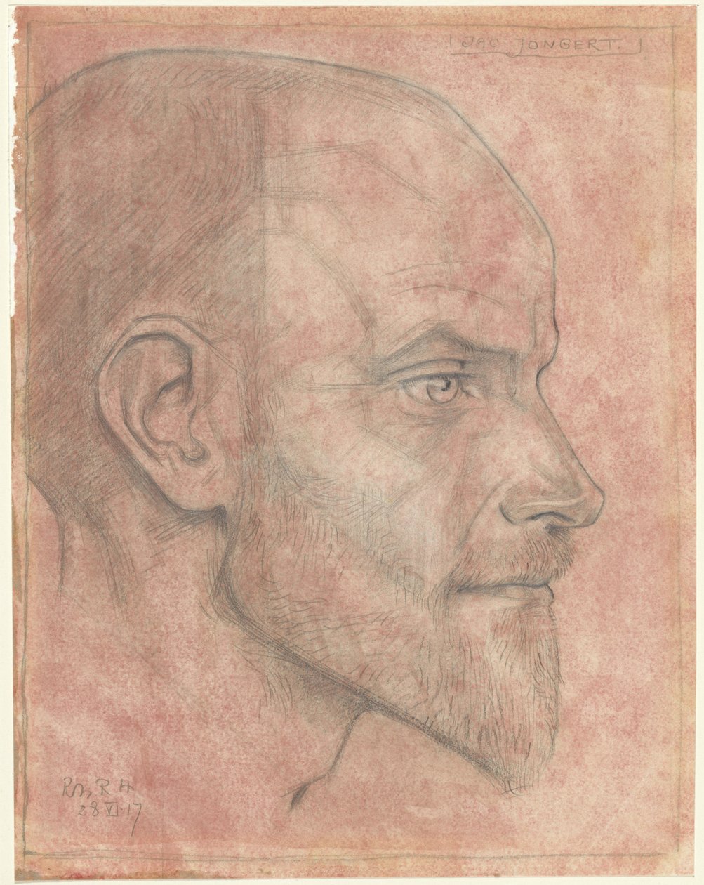 Portrét Jacka. Jongert, ze strany od Richard Nicolaüs Roland Holst
