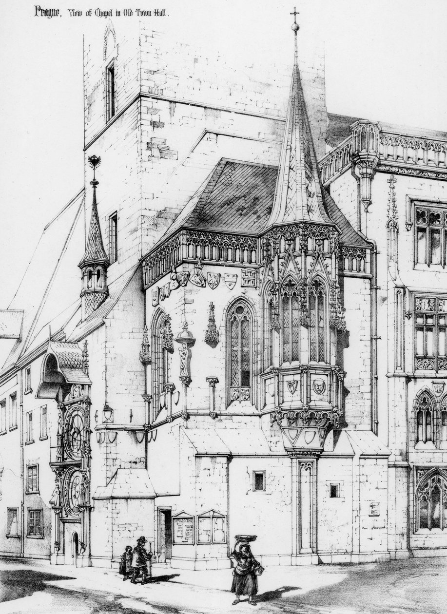 Kaple na staré radnici, Praha, Česká republika, 19. století. od Richard Norman Shaw