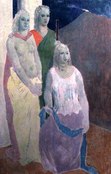 Tři sestry (olej) od Richard Norman Shaw